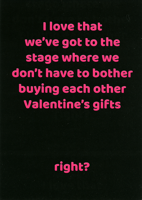 Valentines cardsComedy Card CompanyComedy Card CompanyBother buying Valentine's gifts